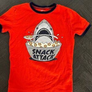 GAP Orange Shark Snack Attack Pajama Top